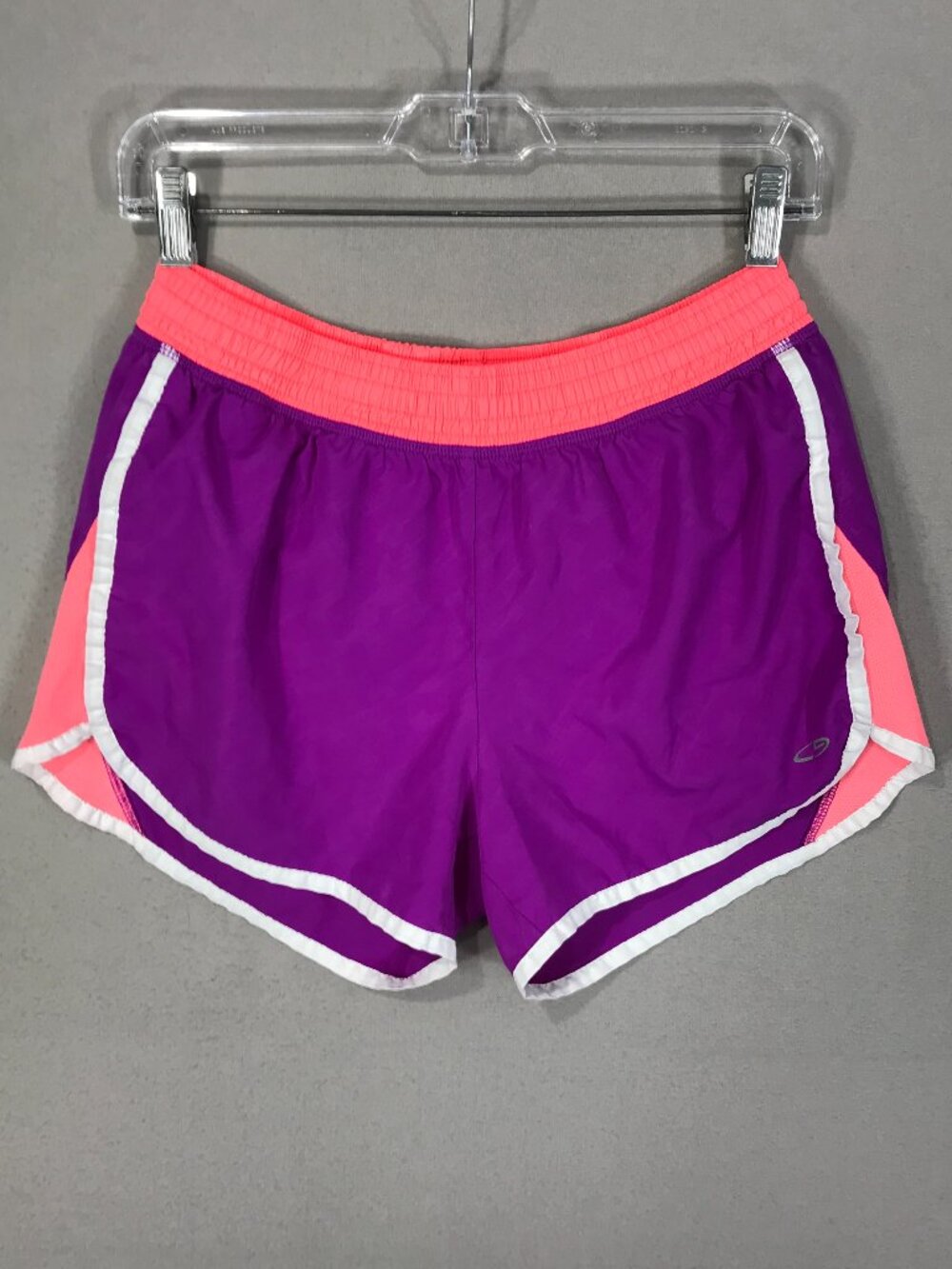 Champion C9 Shorts Women's Medium Purple Pink Drawstring Lined Running Athletic
